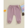 thumbnail image 4 of Suealasg Toddler Baby Girls Sweatpants 6M 12M 18M 24M 2T 3T Kids Girl Casual Joggers Pants Baby Girls Spring Fall Casual Elastic Waisted Long Trousers, 4 of 8