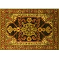 thumbnail image 1 of Ahgly Company Machine Washable Indoor Rectangle Oriental Yellow Industrial Area Rugs, 4' x 6', 1 of 4
