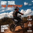 thumbnail image 5 of Upgrade 4-Stroke Gas Dirt Bike,39cc Gas Powered Off-Road Mini Bike,Mini Dirt Bike with 20mph Max Speed & 27 miles Max Range,Adjustable Suspension, Dual Disc Brakes,Epa Certified,BLACK, 5 of 9