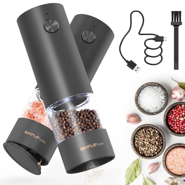 Set de molinillos eléctricos de sal y pimienta SIMPLETASTE recargable