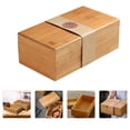 thumbnail image 3 of CIMAXIC 1pc High Grade Tea Box Bamboo Tea Holder Wooden Tea-leaf Container (Khaki),9.65"X5.31"X3.35", 3 of 5