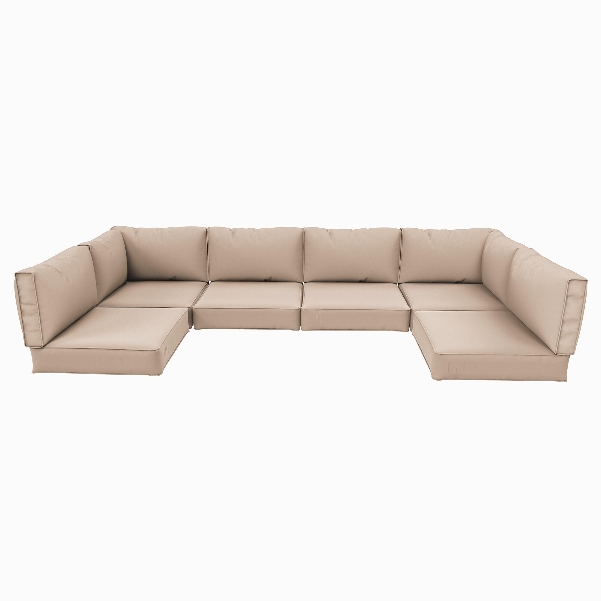 Snubbull 14 Piece Weather Resistant Outdoor Sofa Cushions for Patio Furniture 5 High Density Foam Sand Walmart