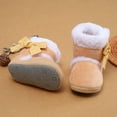 thumbnail image 4 of Baywell Baby Girl Plush Winter Snow Bowknot Boots Brown 7-12 Months, 4 of 7