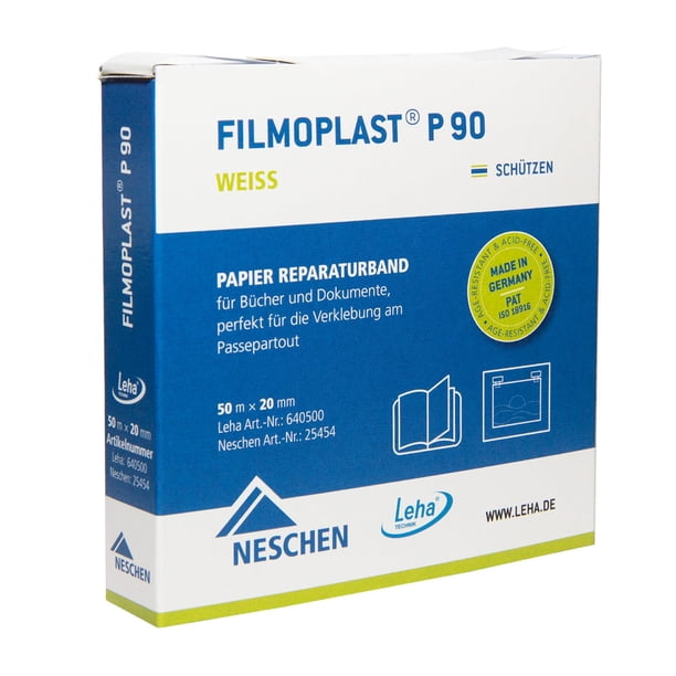 Roll Filmoplast P90 LION Neschen 82023 de 50 m x 2 cm, color blanco