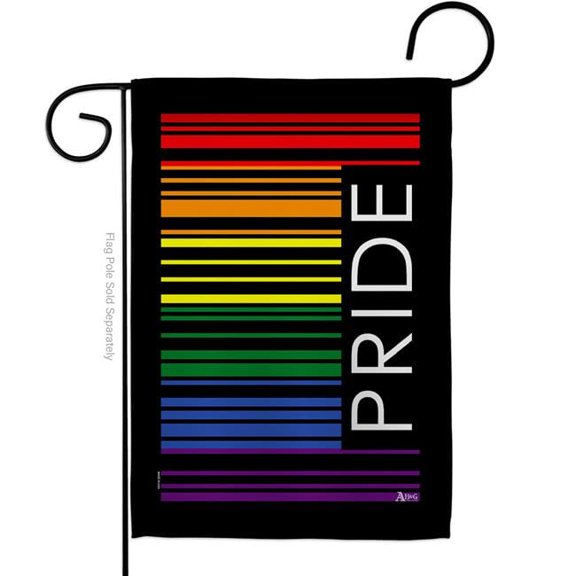 Americana Home & Garden G149686-BO Pride Barcode Support 13 x 18.5 in. Double-Sided Decorative Vertical Garden Flags for House Decoration Banner Yard Gift