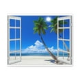 thumbnail image 4 of Canvas Print Wall Art Window Palm Tree View Nature Photography Realism Scenic Landscape Colorful Multicolor for Home Decor Ready to Hang, 4 of 18
