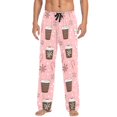thumbnail image 7 of FORMRS Mens Pajama Pants with Pockets Sleepwear Lounge Bottoms Sizes S-2XL, Brown Hand Drawn Cups, 7 of 7