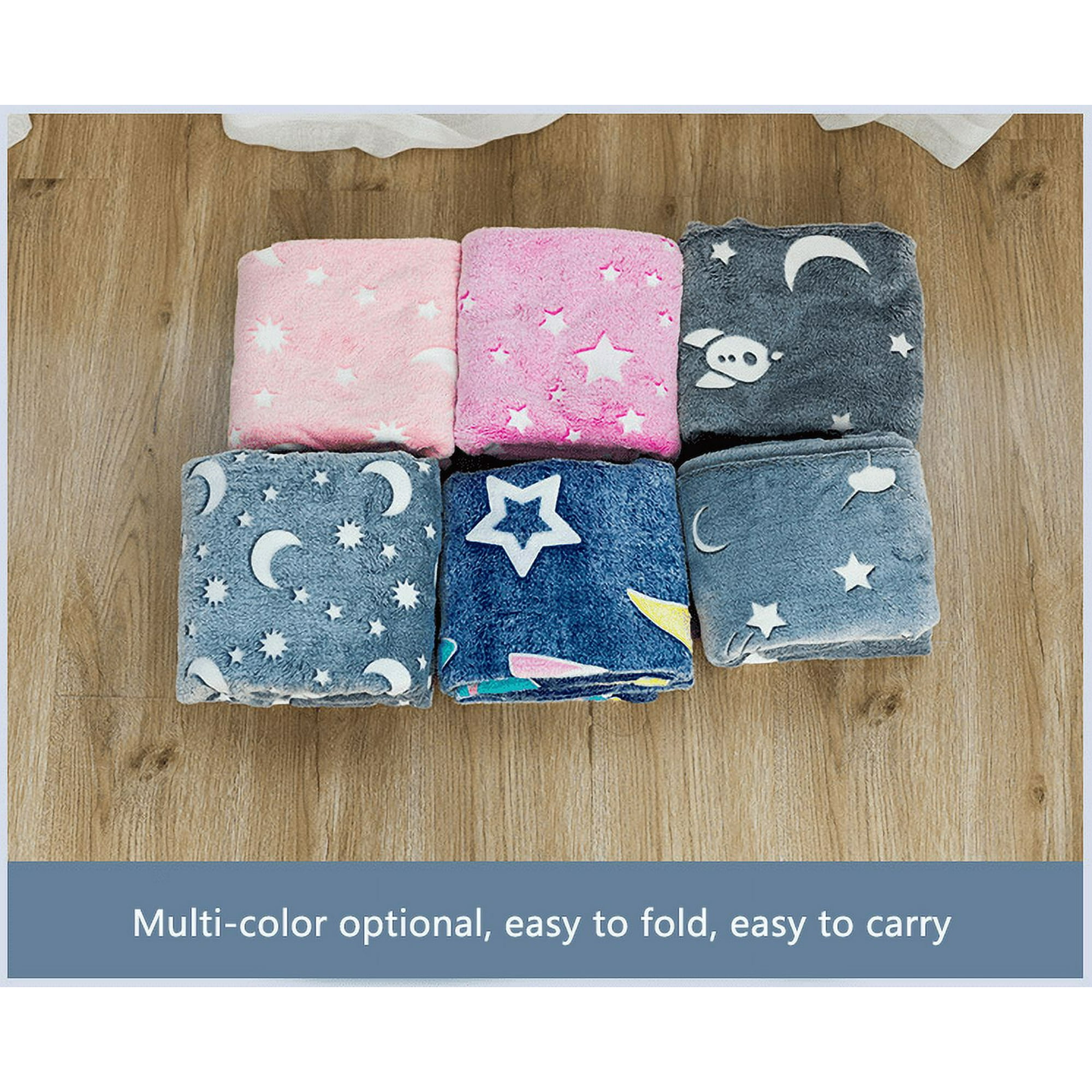 Flannel blanket Summer office nap blanket Cute cartoon blanket Galaxy Stars Pattern Soft Cozy Flannel Fleece Blanket for Boys Girls Seasons for Kids