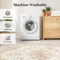 thumbnail image 4 of CHITOOMA 2'x6' Machine-washable Runner Rug for Kitchen, Stain Resistant Non-Shed Carpet, Boho Floral Runner Rug with Non-Slip Backing for Hallway, Entryway, Bedroom, Laundry, Bathroom, 4 of 7