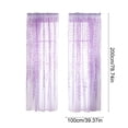 thumbnail image 3 of Light Filtering Window Drapes Leaf Print Sheer Voile Curtain Panel For Living Room Balcony Purple 78 In, 3 of 5
