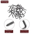 thumbnail image 4 of Uxcell 80 Pack L Shape Hooks, 1 Inch Right Angle Screw Hooks for Hanging, Black Bronze, 4 of 7