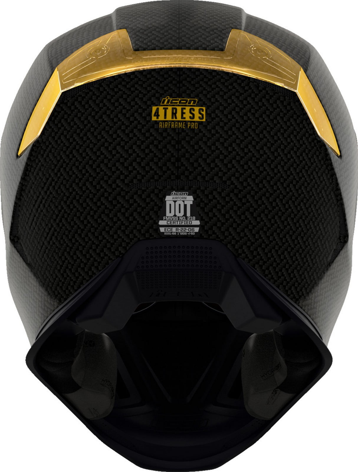 Icon Airframe Pro Carbon 4Tres Motorcycle Helmet Yellow 3XL