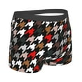 thumbnail image 3 of Balery Houndstooth Green Red Men's Boxer Briefs, Soft and Breathable Cotton Underwear with nylon Waistband-XX-Large, 3 of 9