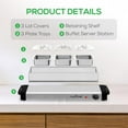 Free Shipping! NutriChef PKBFWM33 Electric Cool Touch Buffet Server Hot Plate Food Warmer