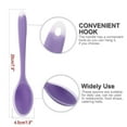 thumbnail image 2 of Silicone Dinner Spoon Long Handle Restaurant Kitchen Dessert Shop Purple, 2 of 7