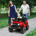 thumbnail image 2 of Patiojoy 12V Kids Ride On Car Electric Vehicle Jeep with Parental Remote Music Horn Headlights Slow Start Function Red, 2 of 10
