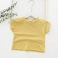 thumbnail image 2 of 5 Colors Girls' Cotton Short-sleeved T-shirt Leisure&nbsp;Summer Korean All-match Plain Color&nbsp;Top, 2 of 5