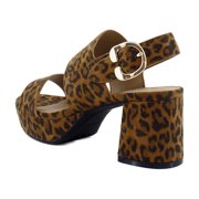 Aerosoles Camera Women's Heels Leopard Fab Suede Size 6.5 M