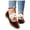 Brown, variant on Women's Square Toe Velvet Ballet Flats Lightweight Loafers Rhinestone Pearl Strap Mary Jane Stylish Retro Party Dress Shoes Brown Size 8