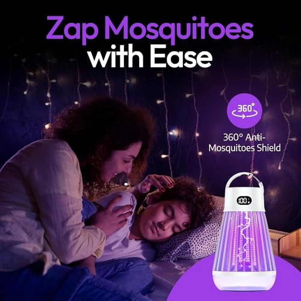 Zapper 2.0 Gold Portable Bug Zapper, Indoor & Outdoor, Cordless Rechargeable Mosquito Zapper, Hanging Hook, 1500V High Voltage, Trap for Fly, Insect, Mosquito & Bugs