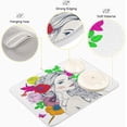 thumbnail image 4 of GZHJMY Microfiber Dish Drying Mat Absorbent Dish Draining Mat Large Size 18 x 24 Dishes Drainer Mat for Countertop s XXL Size Beautiful Woman with FlowersCoffee Mat, 4 of 7