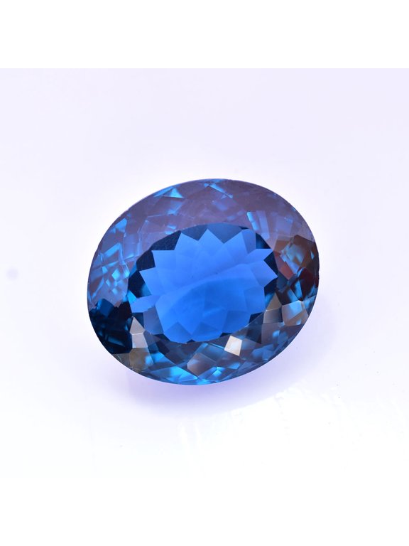 Gemsgrowth Natural Teal Sapphire Loose Gemstone, 24 Carat, Oval Cut, Certified, for Jewelry Making, Pendant, Ring, Necklace, Engagement