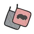 thumbnail image 2 of Caroline's Treasures Vietnamese Pot-Bellied Pig Pink Check Pair of Pot Holders, 2 of 3