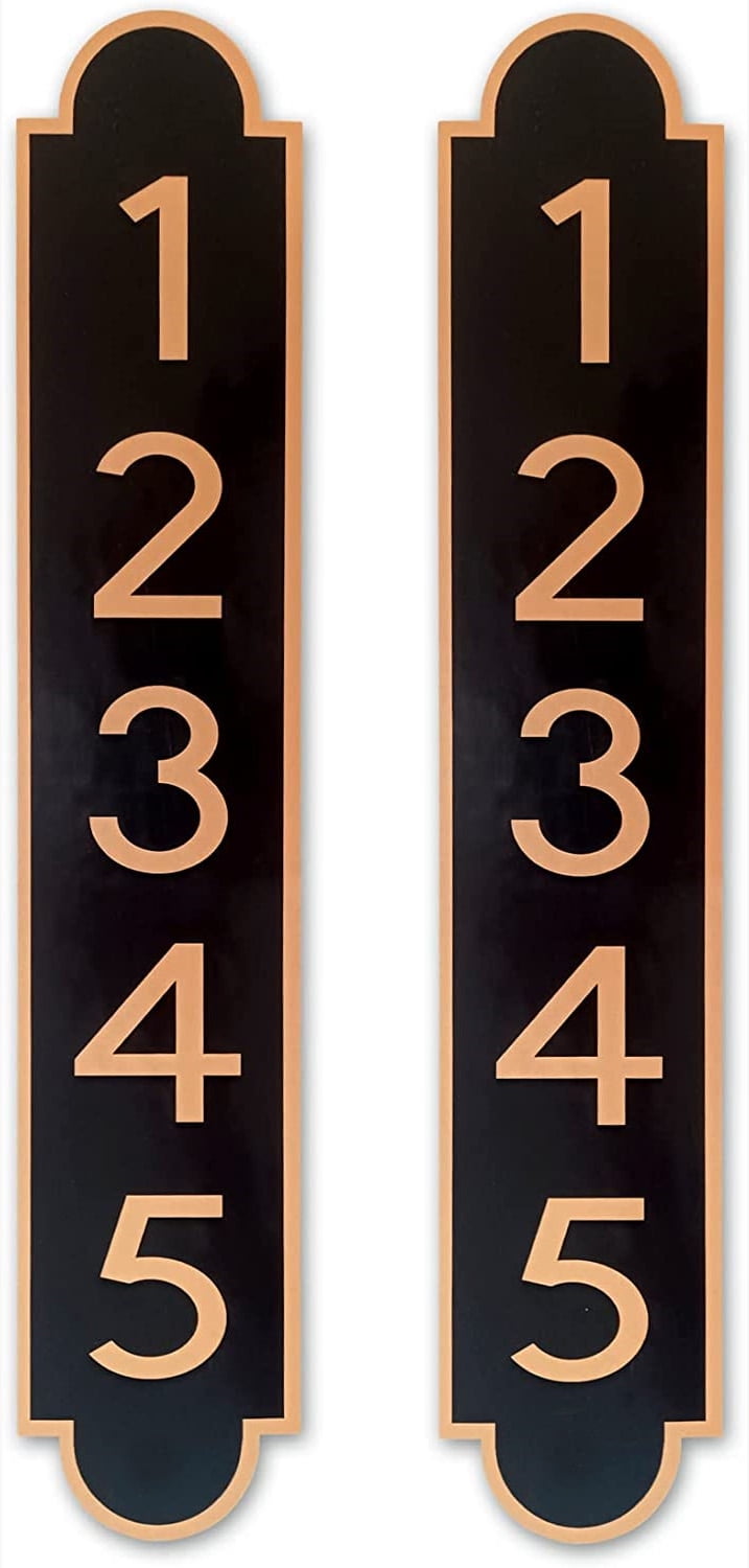 Customized Address Numbers Stickers 2 Pack, Highly Reflective Aluminum