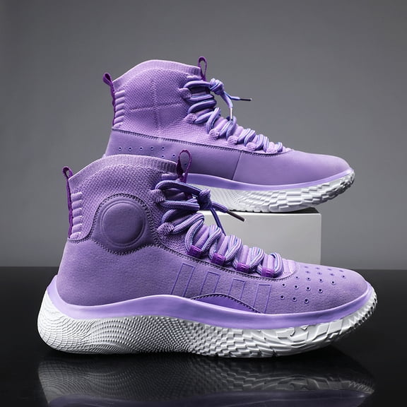 Shoes for Men Basketball Shoes with Friction Sound, Men's High-top Breathable And Anti-slip Sports Shoes, Practical And Wear-resistant Outfield Cement Court Battle Shoes