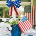 thumbnail image 6 of Patriotic Large Bows 4Pk, Glitter Stars & Stripes Red White Blue Ribbon 4th of July Wreath Door Decor, 6 of 7