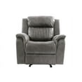 thumbnail image 2 of 1pc Power Motion Recliner Chair Only Modern Classic Slate Blue Leatherette Reclining Living Room Furniture, 2 of 6