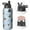 Black-378, variant on Floral & Bone Print Insulated Sports Bottle - 18/8 Food Grade Stainless Steel with Copper Layer Technology (Leakproof Wide Mouth for Hot/Cold Drinks)