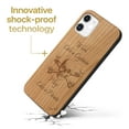 thumbnail image 3 of Case Yard Wooden Case Outside Soft TPU Silicone Slim Fit Shockproof Wood Protective Phone Cover for Girls Boys Men and Women Supports Wireless Charging Work Like Captain Design case for iPhone-12-Mini, 3 of 7
