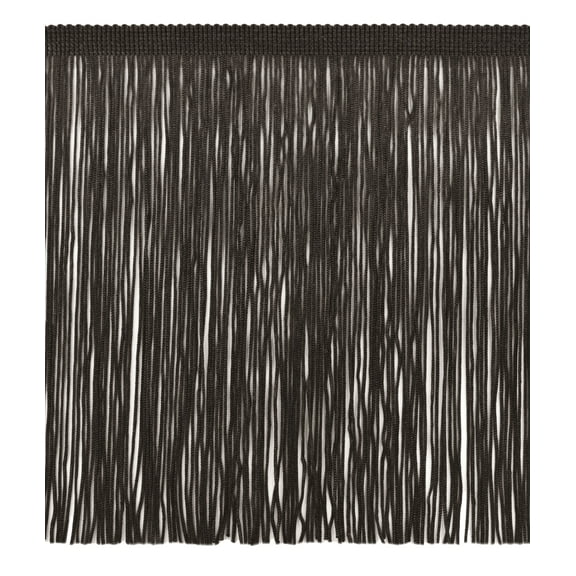 8" (20cm) Chainette Fringe Trim # CF08,, Pure Black #K9 (Jet Black) 11 Yards (33 ft/10m)