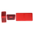 thumbnail image 2 of Juego de cubierta de transmisión automática de aluminio con pedal de pastillas de freno de coche antideslizantes apto para BYD Song (rojo), 2 of 9