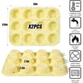 thumbnail image 3 of Moldes de silicona para muffins, paquete de 2, 12 cavidades, antiadherentes, para tartas y cupcakes., 3 of 5