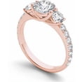 thumbnail image 2 of 2 Carat T.W. Diamond Three-Stone Engagement Ring in 14kt Rose Gold, 2 of 5