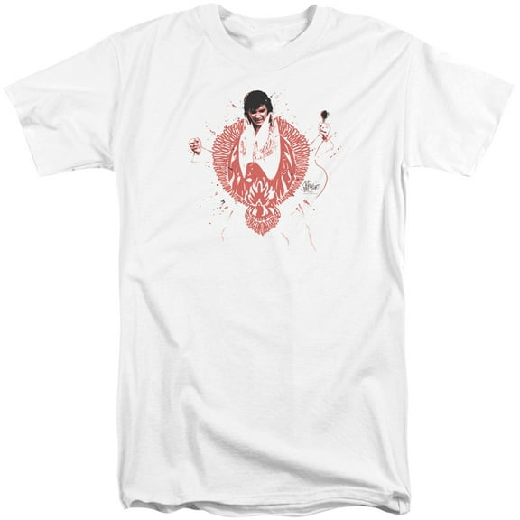 Elvis Presley Red Pheonix S/S Adult Tall White