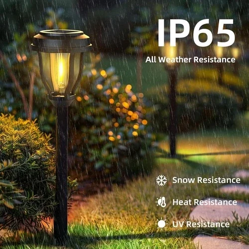 PURELY- Outdoor Solar Landscape Path Lights Waterproof For Walkway Yard Garden Driveway