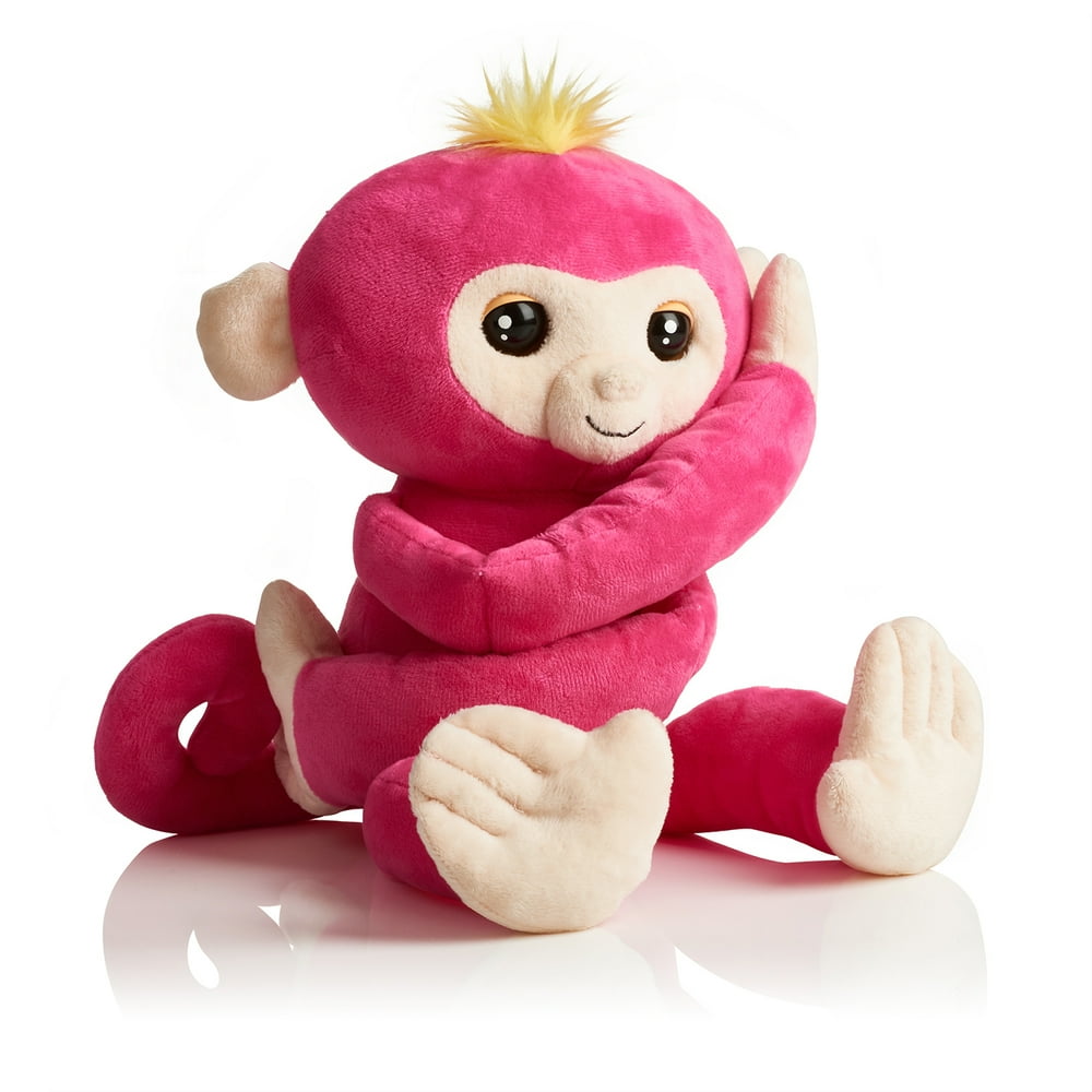 Fingerlings HUGS Bella (Pink) Interactive Plush Monkey by WowWee