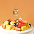 thumbnail image 5 of 1 Pc Numeral Birthday Candles Birthday Candles Gold Birthday Cake Candles Number Candles Cake Topper Decoration for Cake Decoration Birthday Parties Wedding Anniversary Celebrations, 6.3", Gold 6, 5 of 5