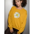 thumbnail image 2 of Daisy Hand Drawn Doodle Sweatshirt Women -Image by Shutterstock, Female x-Large, 2 of 4