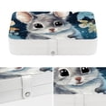 thumbnail image 4 of Animal Elegant PU Leather Jewelry Box with Removable Compartment and Earring Holder - Decorative Storage Box - Portable, 4 of 6