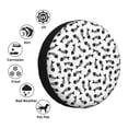 thumbnail image 5 of Spare Tire Cover, Fish Bone Wheel Cover Tire Covers for Trailers Car Truck Camper Universal Tire Covering Fits Diameter 15 inch, 5 of 7
