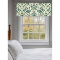 thumbnail image 3 of Green Blue Spring Floral Curtain Valances for Windows, Watercolor Flower Summer Kitchen Valance Window Treatment, Light Filtering Block Curtains for Bathroom/Bedroom/Living Room 42'' x 18'', 3 of 9