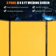 thumbnail image 4 of Accreate 3 Panel 6x6FT Welding Screen with Frame - Flame Resistant PVC Welding Curtain, Transparent Safety Panel & Lockable Swivel Wheels for Metalworking, Garage, Workshops, 4 of 7