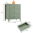 thumbnail image 3 of Modern Wood Nightstand Fluted Dresser for Bedroom, 27.5" Wide 3-Drawer Bedside Tables, Storage End Table Chest of Drawers, for Living Room, Hallway, Entryway, 3 of 8
