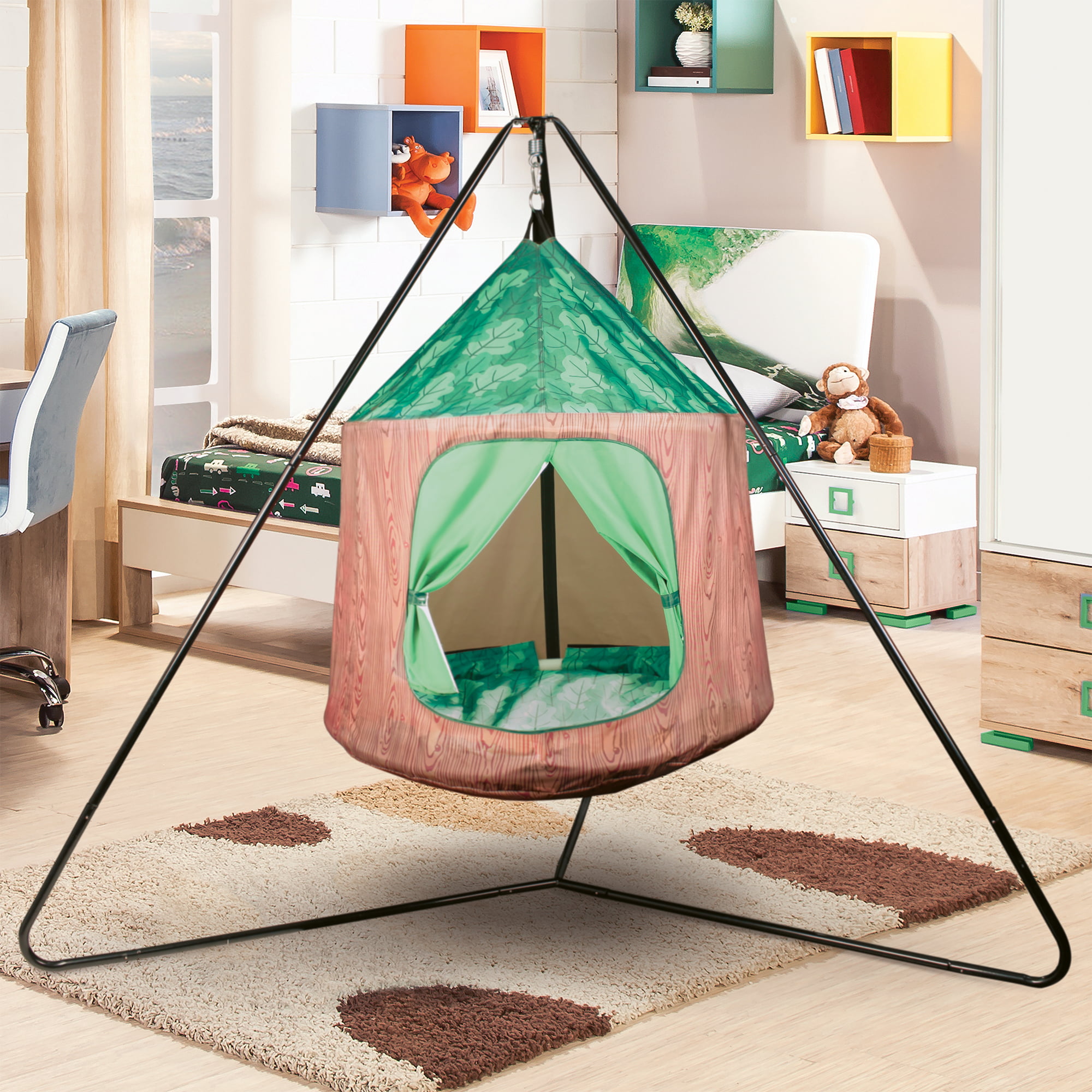 Crckt Kids Polyester Indoor Camping Play Tent with Majestic Design Print,  60L x 36W x 36H 