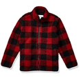 thumbnail image 1 of Toddler Boys' Polar Fleece Lined Sherpa Full-Zip Jacket, Red, Exploded Buffalo Check, 3T, 1 of 2