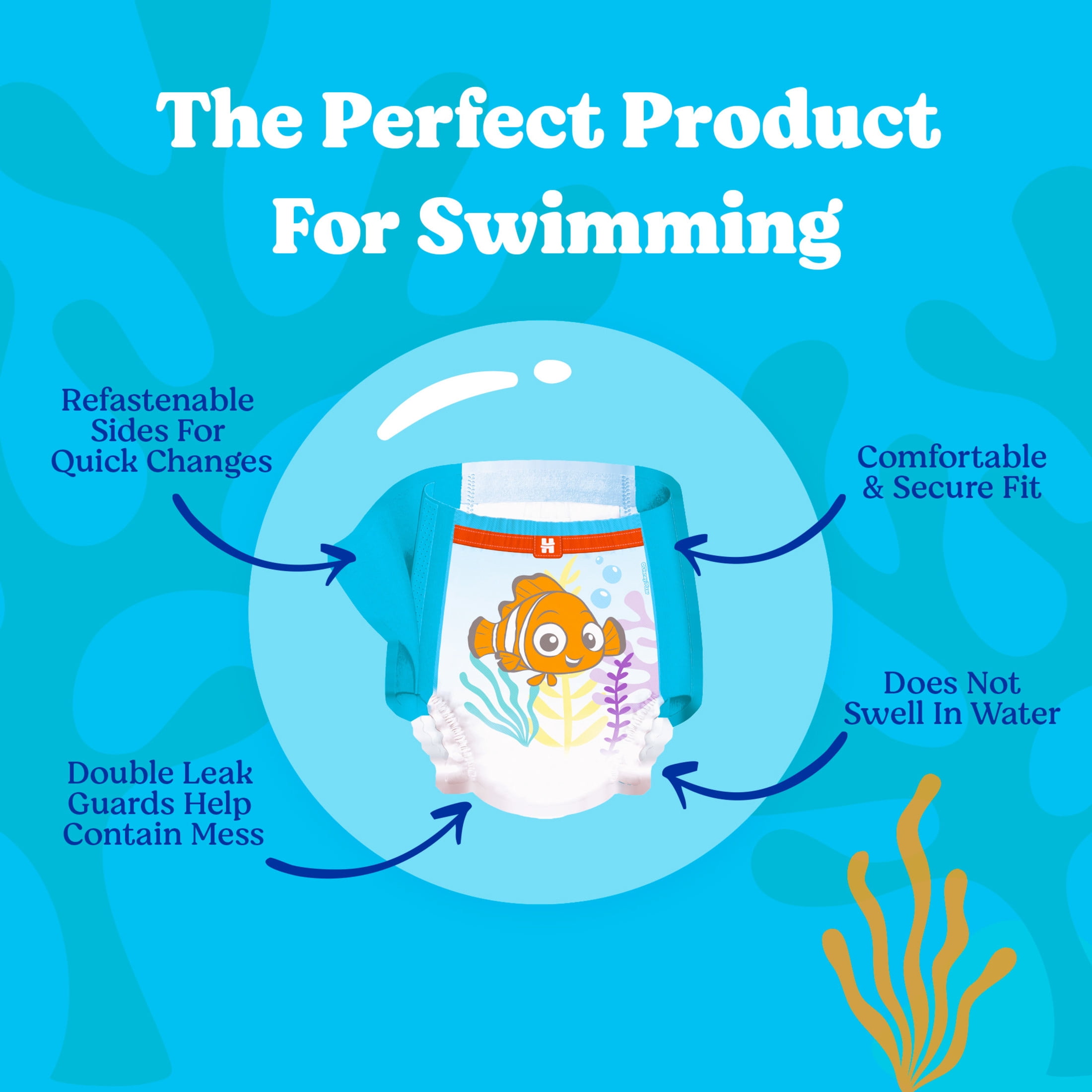 Huggies Little Swimmers Disposable Swim Diapers, Size 4 (24-34 lbs), 13 Count  (Select for More)